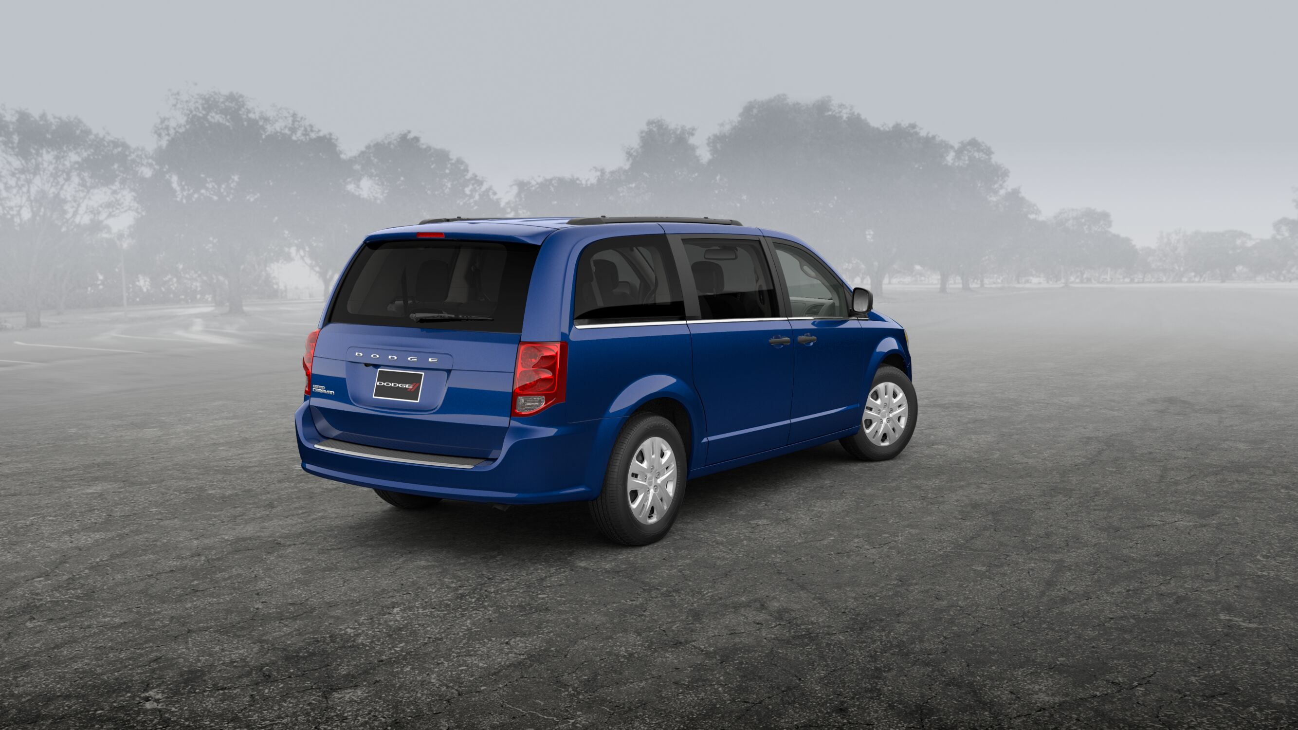 2019 Dodge Grand Caravan SE Indigo Blue Exterior Rear View
